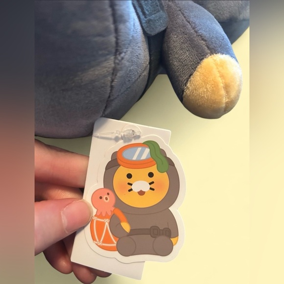 Kakao Friends Ryan Diver Plush w/ Octopus Floatie Korea Cute Collectible - Picture 4 of 6